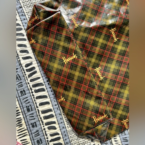 Vintage Harrods Plaid Brown Stylish Handheld Tote Bag Old Money Preppy Prep - Picture 13 of 13